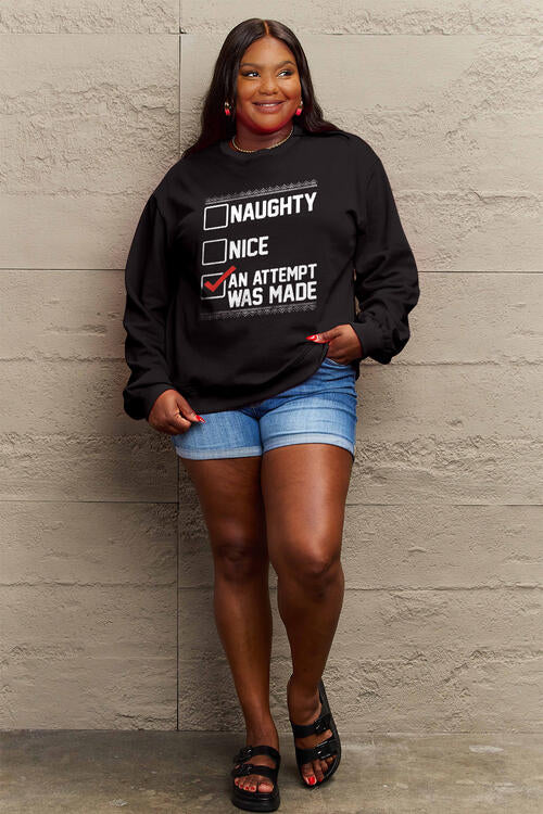 Simply Love Full Size Long Sleeve Sweatshirt
